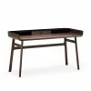Harold Desk By De La Espada -Home Furnishings Shop 106HaroldDeskbyLucaNichettoinblackoiledwalnutandblackpaintedHDF whitebkgrnd