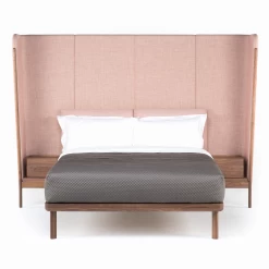 Dubois Bed Tall Headboard With Tables By Luca Nichetto