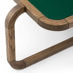 Alpha Coffee Table By Anthony Guerrée -Home Furnishings Shop 176LAlphaCoffeeTablebyAnthonyGuerreeforDeLaEspadainblackoiledoakandhighglossForestpaintedhdf detail2 whitebkgrnd