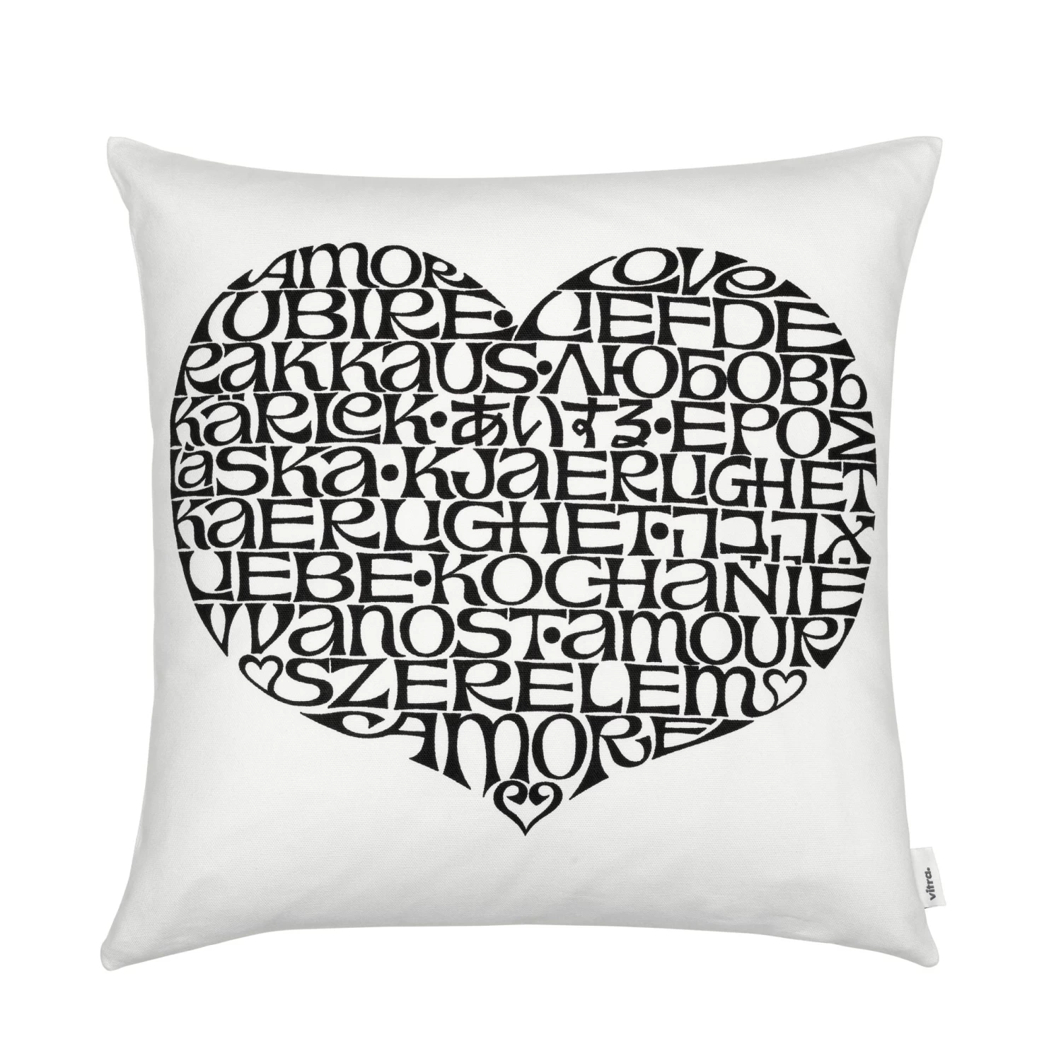 Graphic Print Pillow - International Love Heart By Vitra 3 Graphic Print Pillow - International Love Heart By Vitra