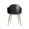 Harbour Chair Unupholstered With Wood Base By Menu -Home Furnishings Shop 30006O HarbourChair Black Natural Oak Base Pack Front