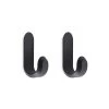 Curve Mini Hook By Normann Copenhagen -Home Furnishings Shop 331570 Curve Mini Hooks 2pcs Matt Black