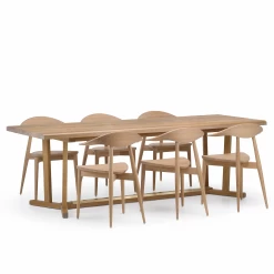 Manta Chair By Matthew Hilton -Home Furnishings Shop 349GMantaDiningChairbyMatthewHiltoninwhiteoiledoakwith764ShakerTablebyNeri Hu whitebkgrnd