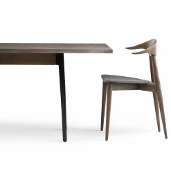 Welles Table By Matthew Hilton -Home Furnishings Shop 364JWellesTablebyMatthewHiltoninblackoiledashwithMantaDiningChair whitebkgrnd