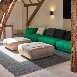 Hay Quilton Ottoman -Home Furnishings Shop 3DaysofDesign2021 QuiltonSofa QuiltonOttoman QuiltonCushion MoireKelim