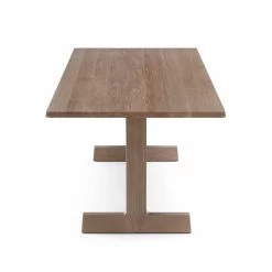 Refectory Fixed Table By Matthew Hilton For De La Espada -Home Furnishings Shop 405FMRefectoryFixedTablebyMatthewHiltonforDeLaEspadainoxidisedoak side whitebkgrnd