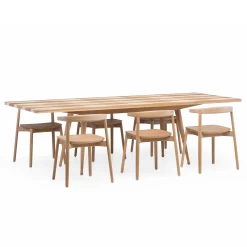 Tavli Dining Table By Matthew Hilton -Home Furnishings Shop 408LTavliTablebyMatthewHiltoninwhiteoiledoakandashwith410AndoChairinwhiteoiledoak whitebkgrnd