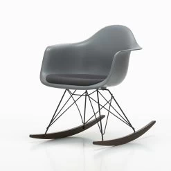 Eames Plastic Rocking Chair RAR Upholstered Seat By Vitra