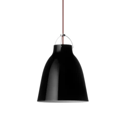 Clearance Caravaggio P0 Pendant / Glossy Black By Fritz Hansen