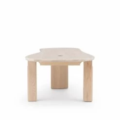 Twenty-Five Work Table By De La Espada Atelier -Home Furnishings Shop 683FTwenty FiveWorkTablebyDeLaEspadaAtelierinwhiteoiledash side2 whitebkgrnd
