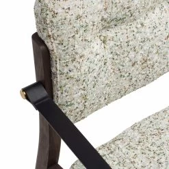 Capo Dining Armchair By Neri&Hu -Home Furnishings Shop 780SCapoDiningArmchairbyNeri HuinblackoiledwalnutandAtom124withblackleatherarmstraps detail2 whitebkgrnd