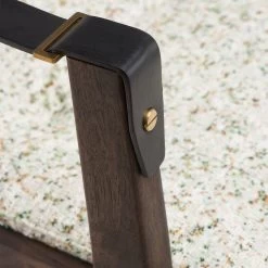 Capo Dining Armchair By Neri&Hu -Home Furnishings Shop 780SCapoDiningArmchairbyNeri HuinblackoiledwalnutandAtom124withblackleatherarmstraps detail3 whitebkgrnd