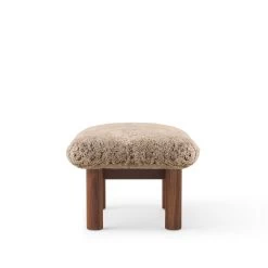 Brasilia Ottoman By Menu -Home Furnishings Shop 8155002 001904ZZ Brasilia Ottoman Walnut Sahara Sheepskin Side