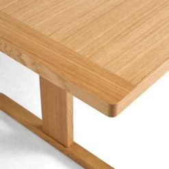 Passerelle Table Timber Tabletop By Hay -Home Furnishings Shop 9462151009000 PasserelleTablewblacqueredoakframeandedgeinkblackpowdercoatedcrossbar03