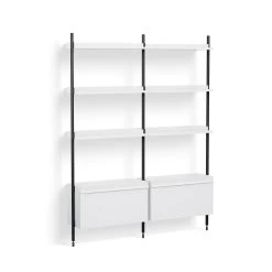 Pier System Combination 132 - 2 Columns By Hay 19 Pier System Combination 132 - 2 Columns By Hay -Home Furnishings Shop 946714 PierSystem132PSwhitepowdercoatedsteelblackanodisedprofiles