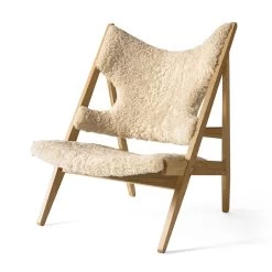 Knitting Chair In Sheepskin By Menu 15 Knitting Chair In Sheepskin By Menu -Home Furnishings Shop 9680005 030R04ZZ Knitting Lounge Chair Natural Oak Nature Angle