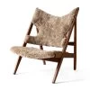 Knitting Chair In Sheepskin By Menu 1 Knitting Chair In Sheepskin By Menu -Home Furnishings Shop 9682005 000P03ZZ Knitting Lounge Chair Walnut Sahara Angle