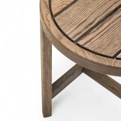 98.6°F Outdoor Side Table By Lyndon Neri And Rossana Hu -Home Furnishings Shop 98.6 FOutdoorSideTablebyNeri HuinblackoiledEuropeanoak detail4 whitebkgrnd