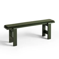 Weekday Seat Cushions By Hannes & Fritz For Hay -Home Furnishings Shop AD126 C954 AM95 WeekdayBenchL140xW23xH45cmolivewblacqueredpinewood SeatCushionolivetextile