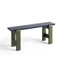 Weekday Bench By Hannes & Fritz For Hay -Home Furnishings Shop AD127 C953 AN01 WeekdayBenchDuoL111x23xH45cmsteelbluewblacqueredpinewoodbenchtop olivewblacqueredpinewoodframe