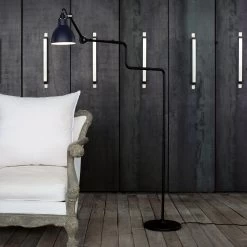 Lampe Gras N°411 Floor Lamp By La Lampe Gras -Home Furnishings Shop AMB 3 N411 BL BLUE OPEN