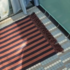 Stripes And Stripes Runner By Hay 19 Stripes And Stripes Runner By Hay -Home Furnishings Shop Aquarelle vertical ice blue Stripes and Stripes navy cacao