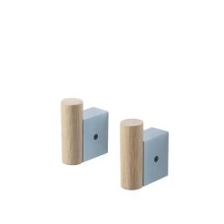 Attach Coat Hooks By Dimitri Bähler For Muuto -Home Furnishings Shop Attach coat hooks pale blue oak set 2 Muuto 5000x5000 hi res