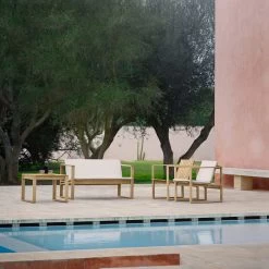 BK12 Lounge Sofa By Carl Hansen & Søn -Home Furnishings Shop BK11 BK12 BK15 teak untreated CUBK11 CUBK16 canvas5453 large