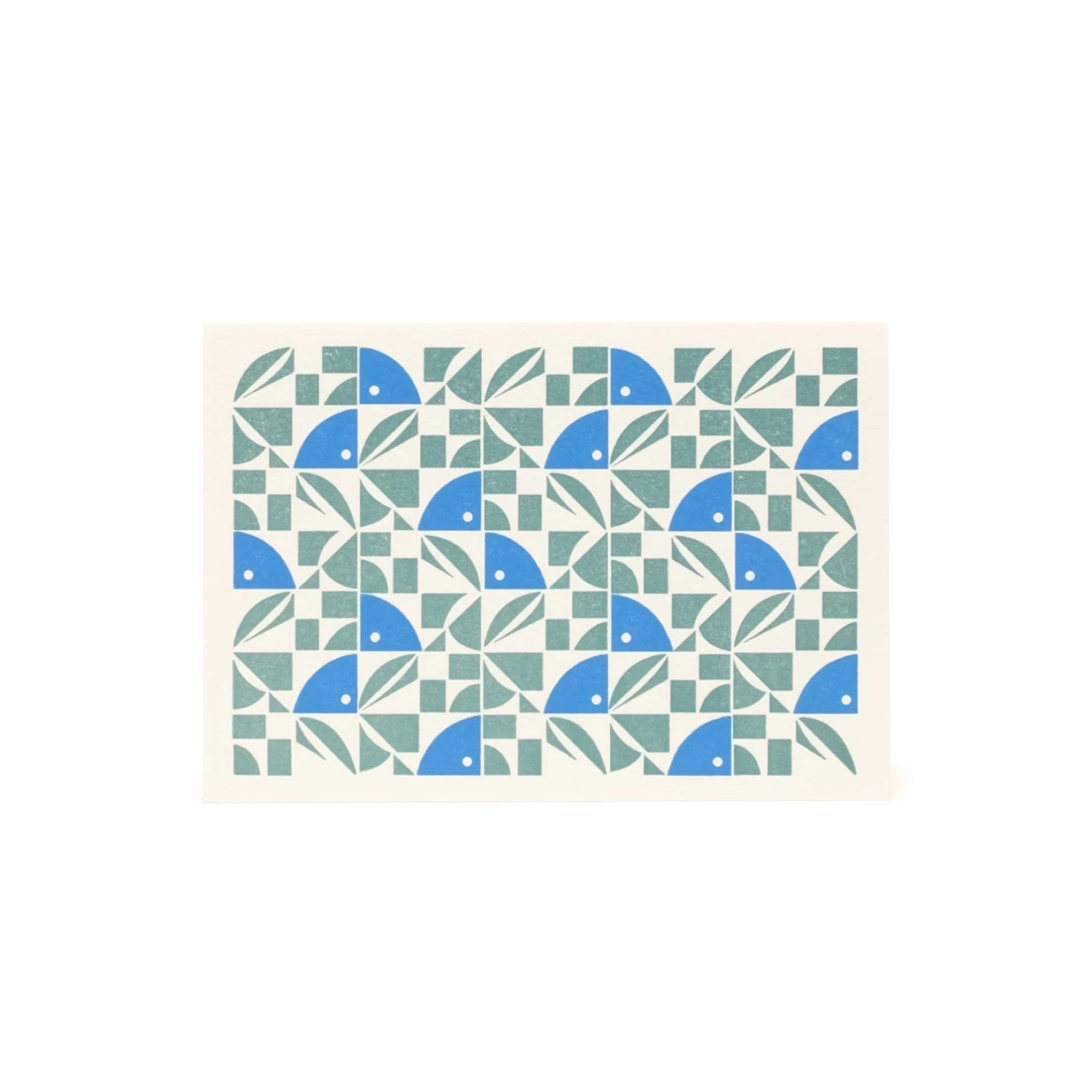 Bloom Letterpress Card - Blue And Green By Esme Winter 3 Bloom Letterpress Card - Blue And Green By Esme Winter