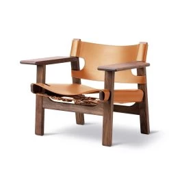 Spanish Chair By Fredericia -Home Furnishings Shop BM 2226 cognacleather walnut v2