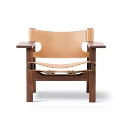Spanish Chair By Fredericia -Home Furnishings Shop BM 2226 natureleather walnut v1