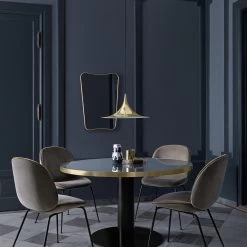 Semi Pendant Metallic By Gubi -Home Furnishings Shop BeetleDiningChairFullyUpholsteredConicBase GUBI2 0DiningTable SemiPendant FA33WallMirror
