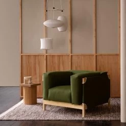 Camp Armchair By Philippe Malouin For SCP -Home Furnishings Shop CampArmchairSpinachCottonLifestyle