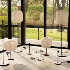 Common Table Lamp By Hay -Home Furnishings Shop CommonTableandFloorLampBasefamily RicePaperShadeOblong Peach