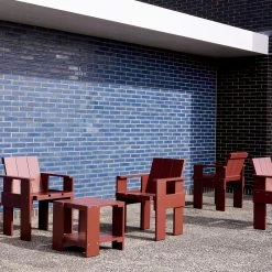 Crate Side Table By Rietveld Originals X HAY -Home Furnishings Shop CrateDiningChairironredwblacqueredpinewood CrateSideTableironredwblacqueredpinewood