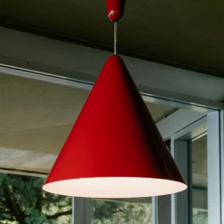 Diabolo Pendant By Achille Castiglioni For Flos -Home Furnishings Shop Diabolo CherryRed01 phFedericoTorra