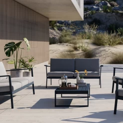 Eos 2-Seater Sofa By Case -Home Furnishings Shop EOS Sofa Detail Shot Black Styleshot