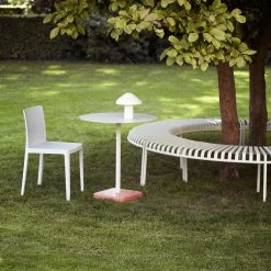 Palissade Park Bench By Ronan & Erwan Bouroullec For Hay -Home Furnishings Shop ElementaireChaircreamwhite TerrazzoTableRoundskygreytabletopredbase PalissadeParkBenchskygrey 1