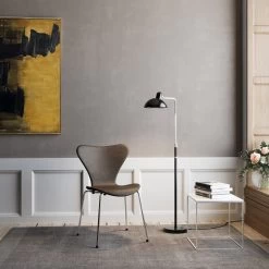 Kaiser Idell Luxus Floor Lamp By Fritz Hansen -Home Furnishings Shop FH 3107 Essential Leather Stone KaiserIdell 6580 F Black PK71 White