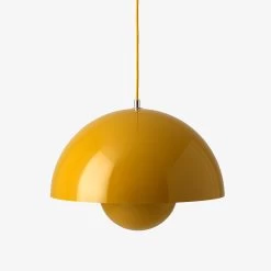 Flowerpot Pendant VP7 By &Tradition 36 Flowerpot Pendant VP7 By &Tradition -Home Furnishings Shop FlowerpotVP7 Mustard