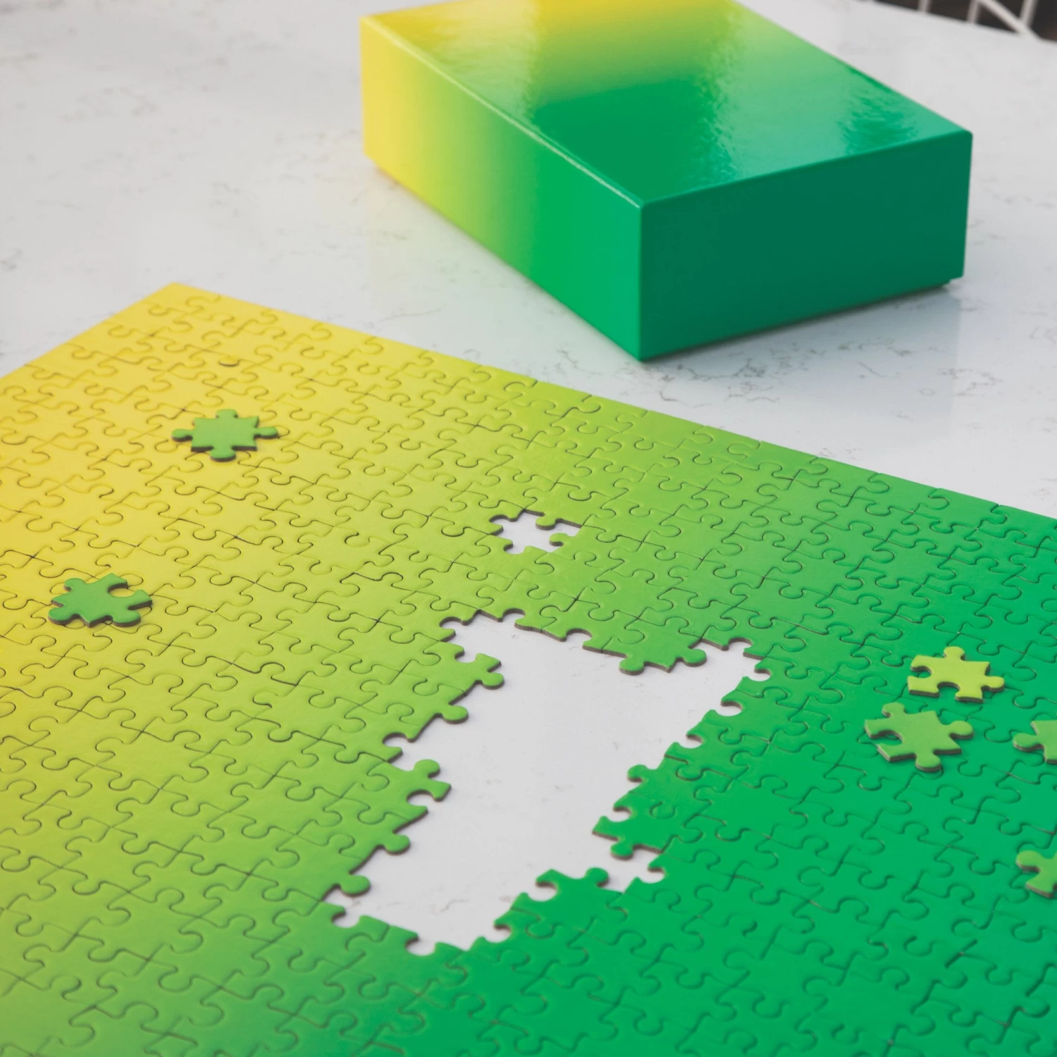 Green And Yellow Gradient Puzzle By Areaware 7 Green And Yellow Gradient Puzzle By Areaware - Image 5