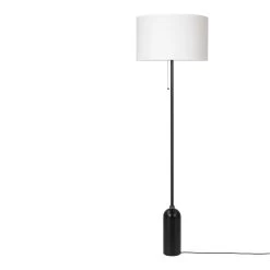 Gravity Floor Lamp By Gubi -Home Furnishings Shop Gravity FloorLamp BlackenedSteel White off