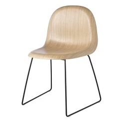 Gubi 3D Sledge Base Chair By Gubi 17 Gubi 3D Sledge Base Chair By Gubi -Home Furnishings Shop Gubi Chair 3D SledgeBase Black Wood Oak Front