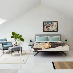 Hepburn Bed By Matthew Hilton -Home Furnishings Shop Hepburnbed Miraloungechair ottomanbyMatthewHilton photobyYukiSugiura MR