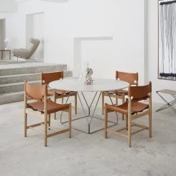 JG Table Round Ø140cm By Jørgen Gammelgaard -Home Furnishings Shop JGTable SpanishDining JGFoldingStool OxChair 1