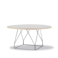 JG Table Round Ø140cm By Jørgen Gammelgaard -Home Furnishings Shop JG 6568 greylinoleum steel
