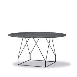JG Table Round Ø140cm By Jørgen Gammelgaard -Home Furnishings Shop JG 6568 marquina blacksteel