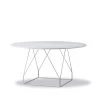 JG Table Round Ø140cm By Jørgen Gammelgaard -Home Furnishings Shop JG 6568 whitecarrara brushedsteel