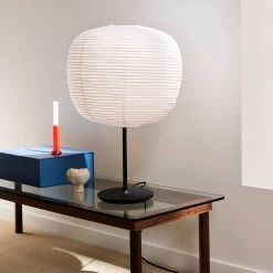 Common Table Lamp By Hay -Home Furnishings Shop Kofiwblacqueredwalnutframew.clearglass140x50 CommonRicePaperShadePeach CommonTableLampsoftblack