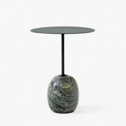 Lato LN8 & LN9 Side Table By &Tradition -Home Furnishings Shop LatoLN8DeepGreen amp VerdeAlpimarble 2